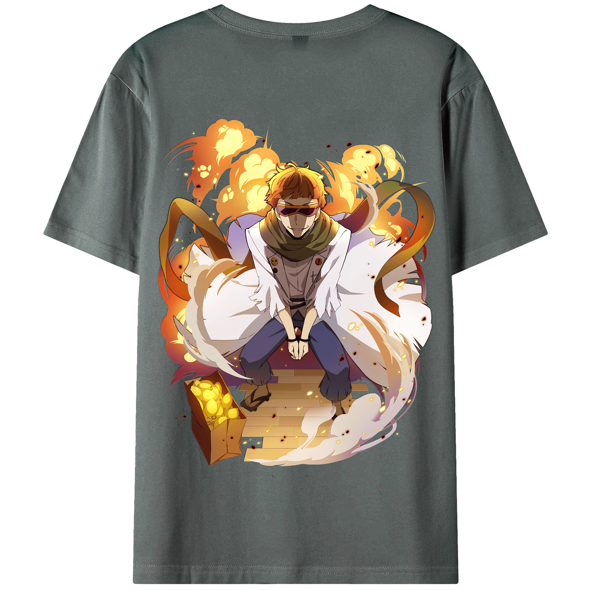 （画像用） 文豪ストレイドッグス Bungo Stray Dogs 綿100％半袖Tシャツ（背面プリント）